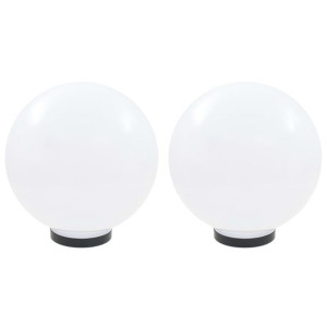Lampy zewnętrzne LED, 2 szt., kule 30 cm, PMMA