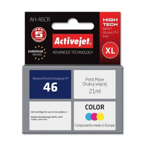 Tusz Activejet AH-46CR (zamiennik HP 46 CZ638AE  Premium  21 ml  kolor)