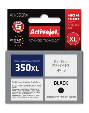 Tusz Activejet AH-350RX (zamiennik HP 350XL CB336EE  Premium  35 ml  czarny