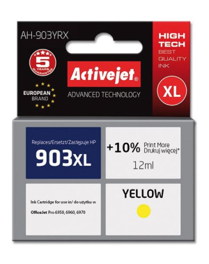 Tusz Activejet AH-903YRX (zamiennik HP 903XL T6M11AE  Premium  12 ml  żółty