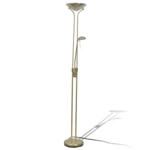 Lampa podłogowa przyciemniana LED 23 W złota