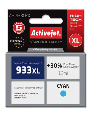 Tusz Activejet AH-933CRX (zamiennik HP 933XL CN054AE  Premium  13 ml  niebi