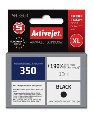 Tusz Activejet AH-350R (zamiennik HP 350 CB335EE  Premium  10 ml  czarny)