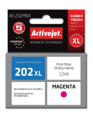 Tusz Activejet AE-202MNX (zamiennik Epson 202XL H34010  Supreme  12 ml  cze