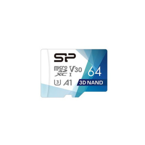 Karta pamięci Silicon Power microSDXC Superior Pro 64GB V30 UHS-1 U3 A1 + A