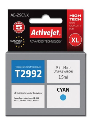 Tusz Activejet AE-29CNX (zamiennik Epson 29XL T2992  Supreme  15 ml  niebie