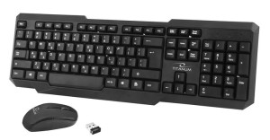 Zestaw klawiatura + mysz TITANUM MEMPHIS TK108 (USB  (US)  kolor czarny  op