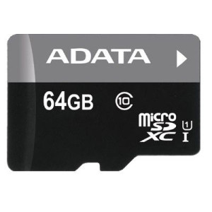 Karta pamięci ADATA Premier AUSDX64GUICL10-RA1 (64GB  Class 10, Class U1  A