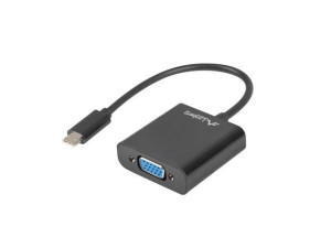 Adapter Lanberg AD-UC-VG-01 (USB typu C M - D-Sub (VGA) F  0,15m  kolor cza