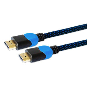 Kabel SAVIO GCL-05 (HDMI M - HDMI M  3m  kolor czarno-niebieski)