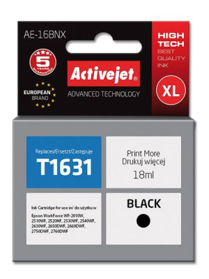 Tusz Activejet AE-16BNX (zamiennik Epson 16XL T1631  Supreme  18 ml  czarny