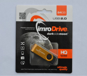Pendrive IMRO AXIS/64G USB (64GB  USB 2.0  kolor złoty)