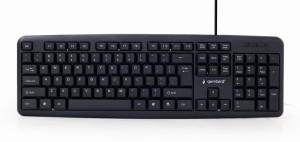 Klawiatura GEMBIRD KB-U-103-RU (USB 2.0  (US)  kolor czarny)