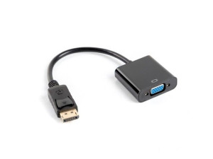 Adapter Lanberg AD-0002-BK (DisplayPort M - D-Sub (VGA) F  0,20m  kolor cza