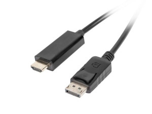 Kabel Lanberg CA-DPHD-10CC-0010-BK (DisplayPort M - HDMI M  1m  kolor czarn