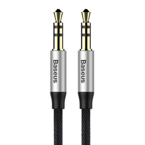 Kabel Baseus CAM30-BS1 (Jack 3,5 mm - Jack 3,5 mm   1m  kolor czarno-srebrn