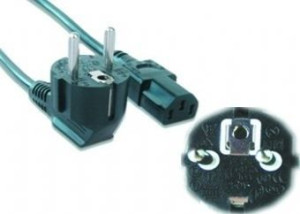 Kabel GEMBIRD PC-186-VDE-3M (C13 / IEC C13 / IEC 320 C13 - Schuko   3m  kol