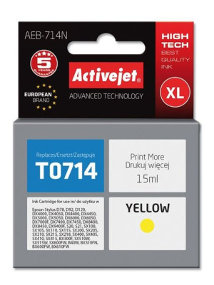 Tusz Activejet AEB-714N (zamiennik Epson T0714, T0894, T1004  Supreme  15 m