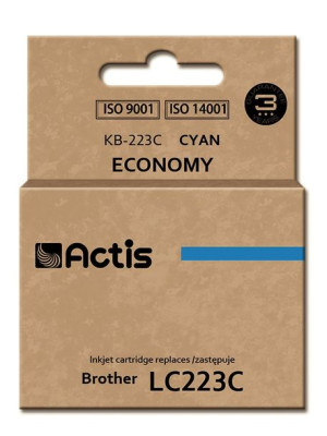 Tusz ACTIS KB-223C (zamiennik Brother LC223C  Standard  10 ml  niebieski)