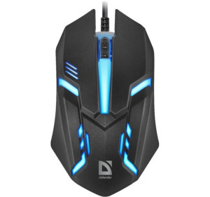 Defender Mysz Cyber Mb-560l 7 Kolorów 1200dpi 3p Czarna 52560