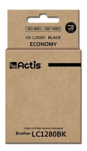 Tusz ACTIS KB-1280Bk (zamiennik Brother LC1280BK  Standard  60 ml  czarny)