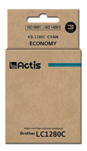 Tusz ACTIS KB-1280C (zamiennik Brother LC1280C  Standard  19 ml  niebieski)