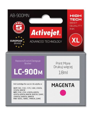 Tusz Activejet AB-900MN (zamiennik Brother LC900M  Supreme  17 ml  czerwony
