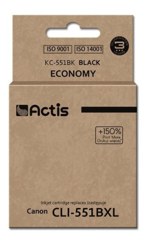 Tusz ACTIS KC-551Bk (zamiennik Canon CLI-551BK  Standard  12 ml  czarny)