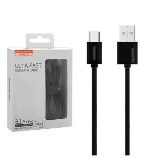 Somostel Kabel Usb Micro 3a Czarny 3100mah Quick Charger 1.2m Powerline Sms