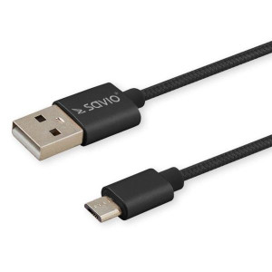 Kabel SAVIO CL-129 (USB typu C - USB 2.0 typu A   2m  kolor czarny)