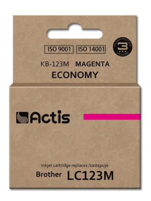 Tusz ACTIS KB-123M (zamiennik Brother LC123M/LC121M  Standard  10 ml  czerw