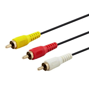 Kabel męski SAVIO CLS-14 (RCA M - RCA x 3 M  2m  kolor czarny)