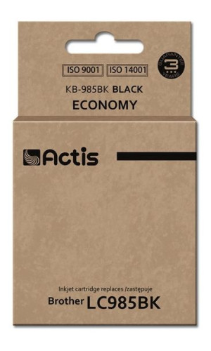 Tusz ACTIS KB-985Bk (zamiennik Brother LC985BK  Standard  28,5 ml  czarny)