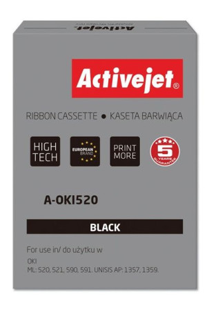 Taśma barwiąca Activejet A-OKI520 (zamiennik OKI 9002315  Supreme  czarny)