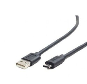 Kabel GEMBIRD CCP-USB2-AMCM-1M (USB 2.0 M - USB typu C M  1m  kolor czarny)