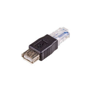 Adapter Akyga AK-AD-27 (USB 2.0 F - RJ45 M  kolor czarny)