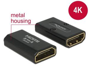 Delock Adapter Hdmi (f) - Hdmi (f) Beczka Czaarny 4k 65659