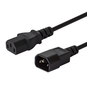 Kabel SAVIO CL-99 (C14 / IEC C14 / IEC 320 C14 M - C13 F  1,2m  kolor czarn