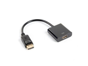 Adapter Lanberg AD-0009-BK (DisplayPort M - HDMI F  0,10m  kolor czarny)