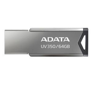 Pendrive ADATA UV350 AUV350-64G-RBK (64GB  USB 3.1  kolor srebrny)