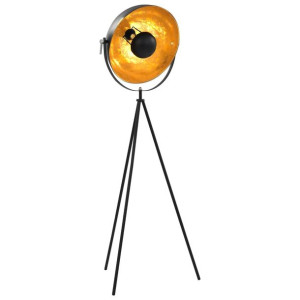 Lampa stojąca, E27, czarno-złota, 41 cm