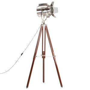 Lampa podłogowa na trójnogu, lite drewno mango, 180 cm