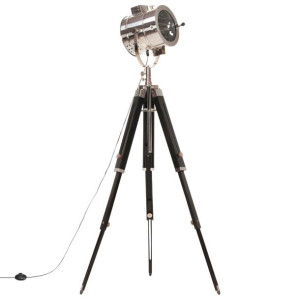 Lampa podłogowa na trójnogu, lite drewno mango, 165 cm