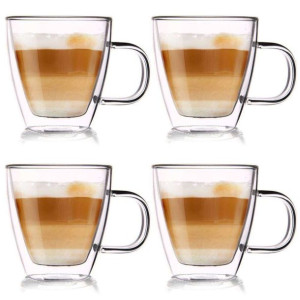 4x szklanka termiczna z podwójną ścianką do kawy 180 ml