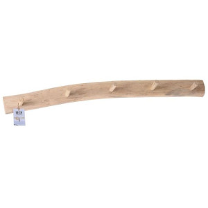 Wieszak drewniany na ubrania odzież garderobę 80 cm do przedpokoju łazienki