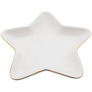 Talerzyk świąteczny gwiazda porcelanowy patera święta Boże Narodzenie 18 cm
