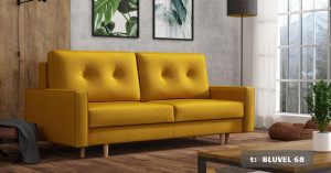 Sofa Kanapa Lorine z funkcją spania i pojemnikiem.