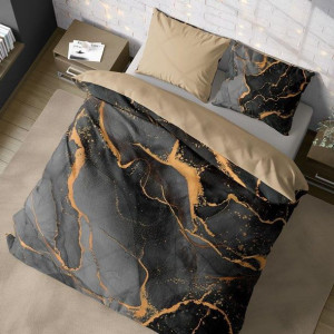 Pościel satynowa Minerals 160x200 black lawa