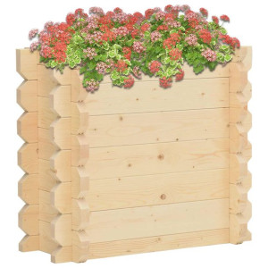Wysoka donica, 42 mm, 100x50x87,8 cm, lite drewno świerkowe