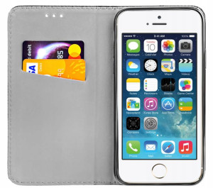 ETUI z KLAPKĄ do IPHONE 5 / 5S / SE magnetyczne